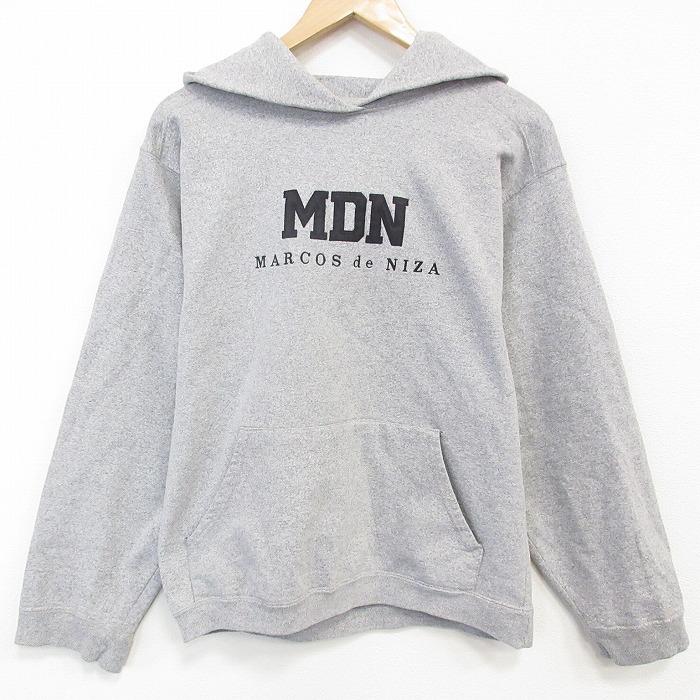 S/古着 長袖 スウェット パーカー メンズ 90年代 90s MON USA製 グレー