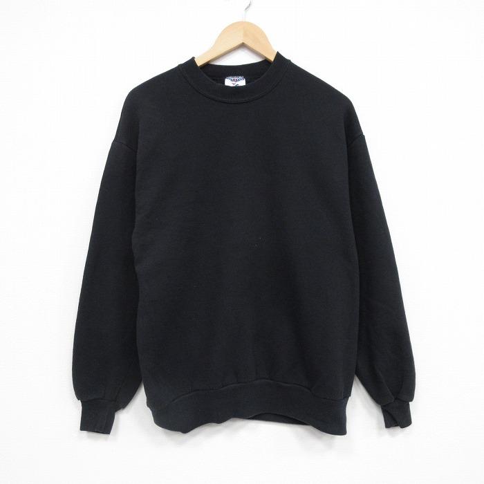 M/古着 ジャージーズ 長袖 スウェット メンズ 90年代 90s 無地 クルー