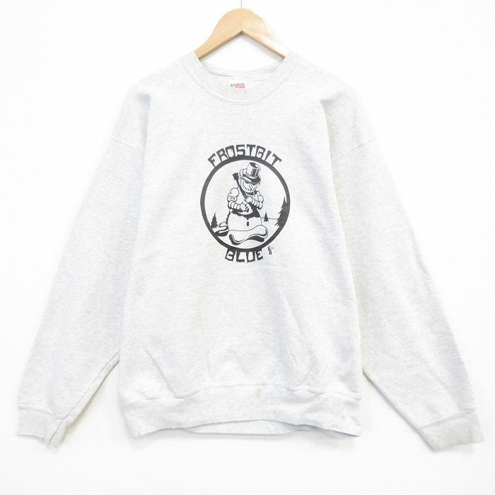 XL/古着 フルーツオブザルーム 長袖 スウェット メンズ 90年代 90s 雪