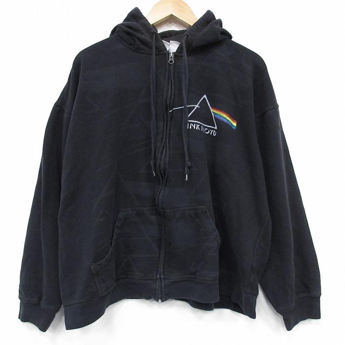 XL/古着 長袖 ロック バンド フルジップ スウェット パーカー メンズ