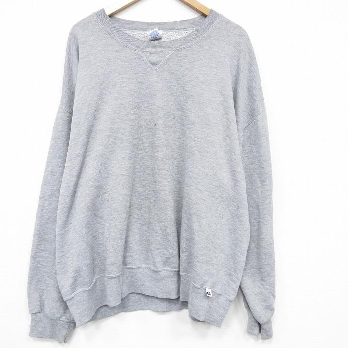 XL/古着 ラッセル 長袖 スウェット メンズ 00年代 00s 無地 大きい