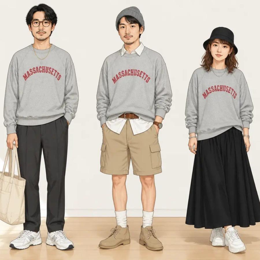 M/古着 長袖 スウェット メンズ 80年代 80s マサチューセッツ ラグラン