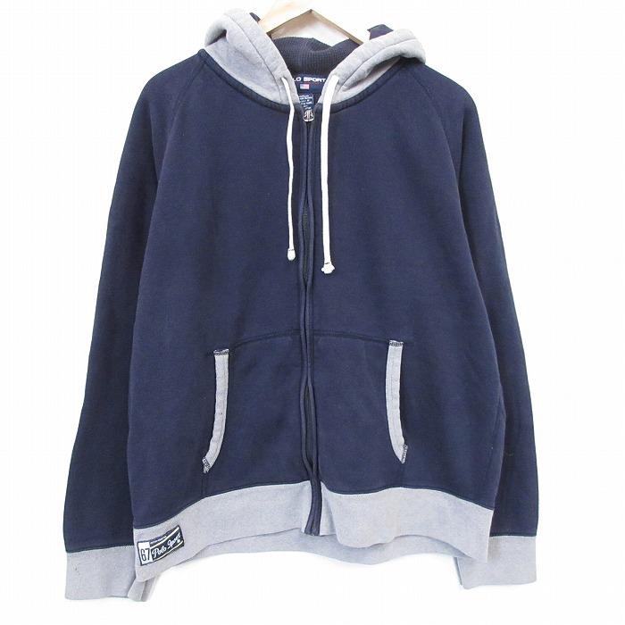 XL/古着 ラルフローレン ポロスポーツ 長袖 ブランド フルジップ