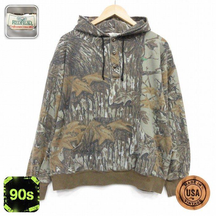 XL/古着 レッドヘッド 長袖 トップス パーカー メンズ 90年代 90s 