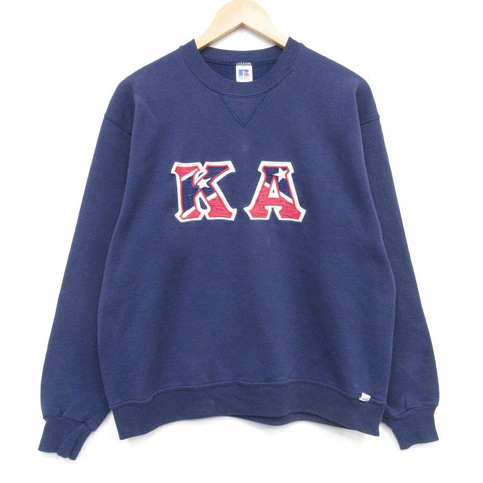 L/古着 ラッセル 長袖 スウェット メンズ 80年代 80s カッパアルファ
