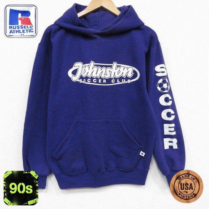 M/古着 ラッセル 長袖 スウェット パーカー メンズ 90年代 90s 