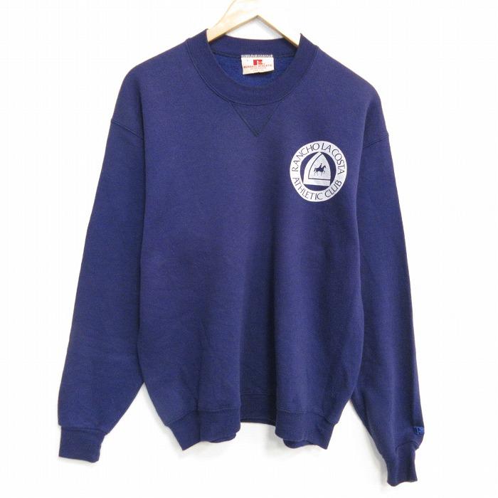 L/古着 ラッセル 長袖 スウェット メンズ 80年代 80s RANCHO クルーネック USA製 ネイビー【spe】 26may23 L/古着 ラッセル 長袖 スウェット メンズ 80年代 80s RANCHO クルー