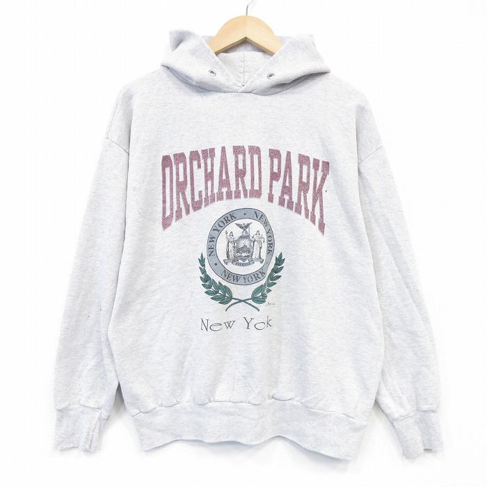 XL/古着 長袖 スウェット パーカー メンズ 90年代 90s ニューヨーク