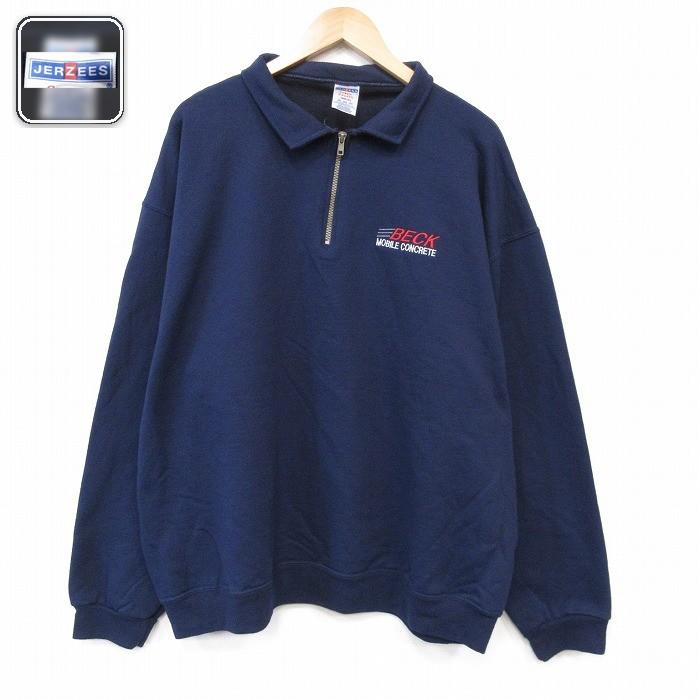 XL/古着 ジャージーズ 長袖 ハーフジップ スウェット メンズ BECK 襟