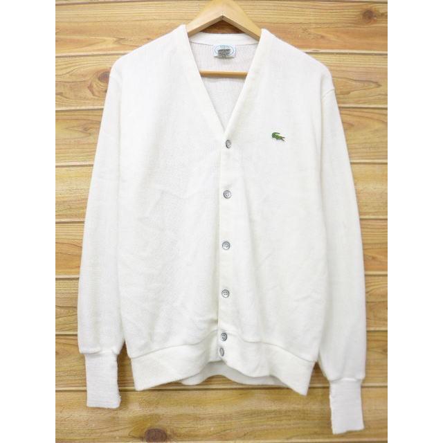 L 古着 ニット カーディガン ラコステ Lacoste 白 ホワイト 18sep27 中古 メンズ トップス Swtr 古着屋rushout 通販 Yahoo ショッピング