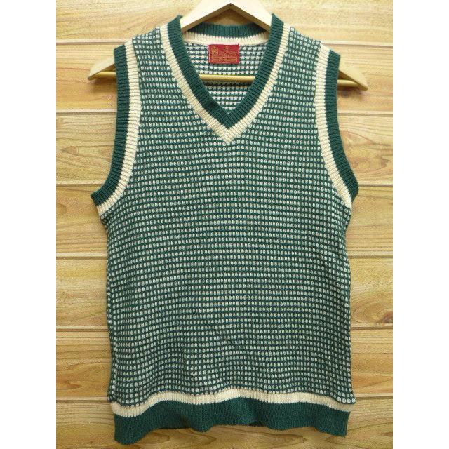 Xs 古着 ニット ベスト シアーズ 緑 グリーン 18sep28 中古 メンズ トップス Swtr 古着屋rushout 通販 Yahoo ショッピング