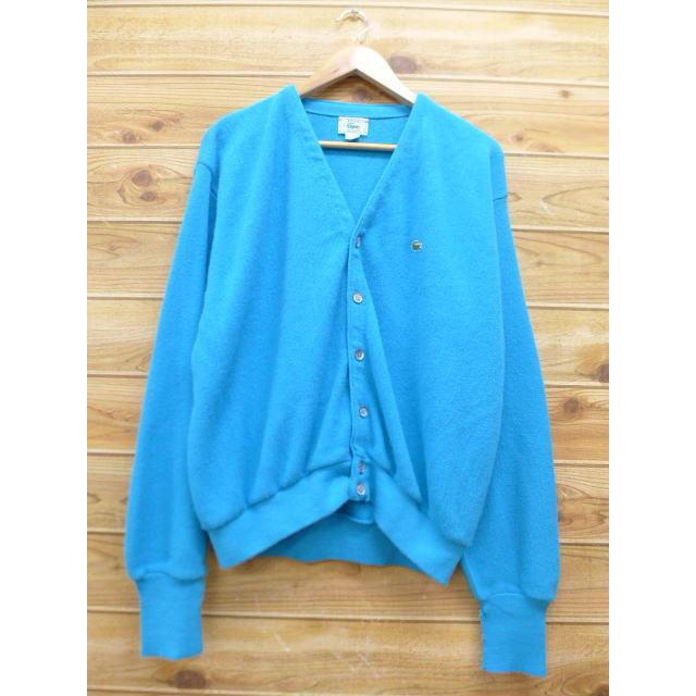 Xl 古着 ニット カーディガン ラコステ Lacoste ロゴ 大きいサイズ 水色 18oct08 中古 メンズ トップス Swtr 古着屋rushout 通販 Yahoo ショッピング