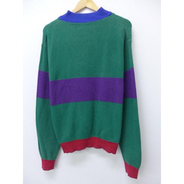 L 古着 セーター ランズエンド マルチカラー コットン 緑他 グリーン Spe 19apr04 中古 メンズ ニット トップス Swtr 古着屋rushout 通販 Yahoo ショッピング