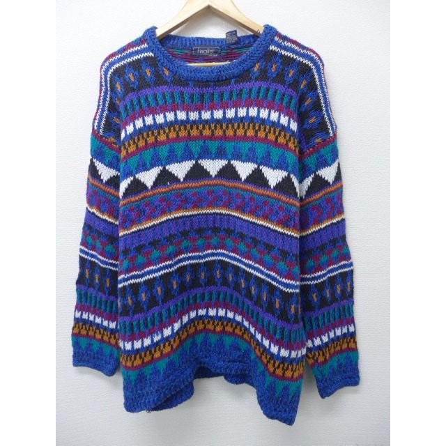 M 古着 長袖 セーター コットン 青他 ブルー 19sep10 中古 メンズ ニット トップス Swtr 古着屋rushout 通販 Yahoo ショッピング