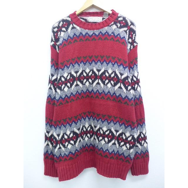 L 古着 長袖 ブランド セーター アメリカンイーグル American Eagle クルーネック 赤 レッド 19oct31 中古 メンズ ニット トップス Swtr 古着屋rushout 通販 Yahoo ショッピング