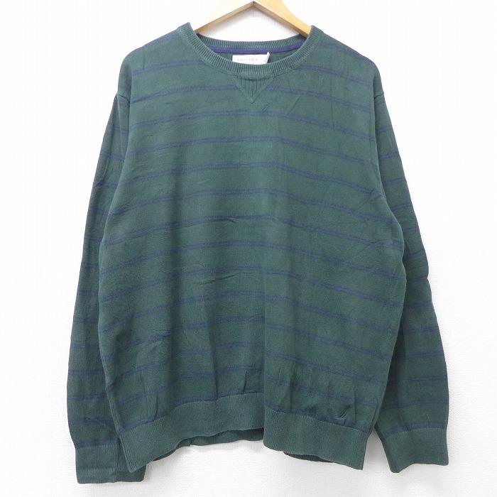 XL/古着 長袖 ブランド セーター ノーティカ NAUTICA ロゴ コットン