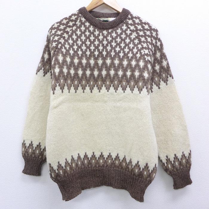 M 古着 長袖 セーター 90s ロパペイサ ウール クルーネック 生成り Spe sep21 中古 メンズ ニット トップス Swtr 古着屋rushout 通販 Yahoo ショッピング