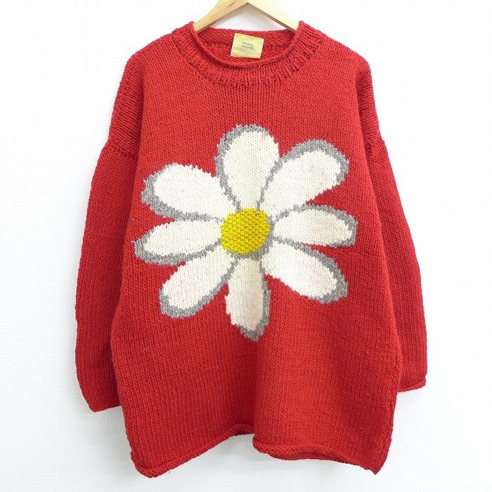 限定品 古着 長袖 ビンテージ セーター 50年代 50s 無地 ウール クルーネック エンジ 霜降り Sサイズ メンズ ニット トップス セーター ニ スプリングフェア Www Centrodeladultomayor Com Uy