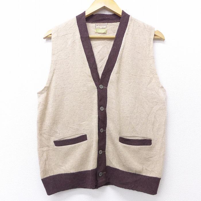 S/古着 ビンテージ ニット ベスト 50s マクレガー McGREGOR ラムウール 
