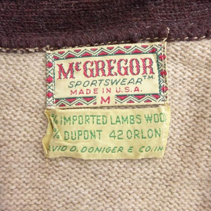 S/古着 ビンテージ ニット ベスト 50s マクレガー McGREGOR ラムウール 