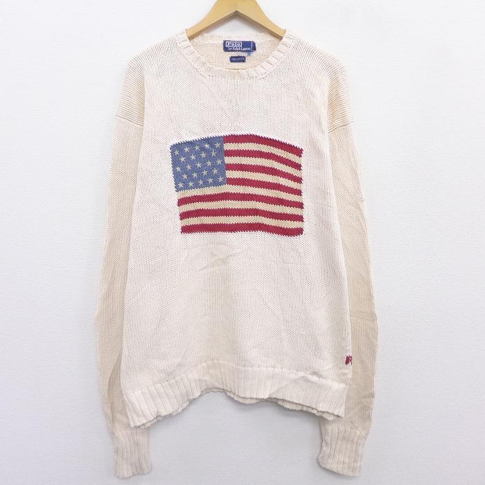 XL/古着 長袖 ブランド セーター 90s ラルフローレン Ralph Lauren