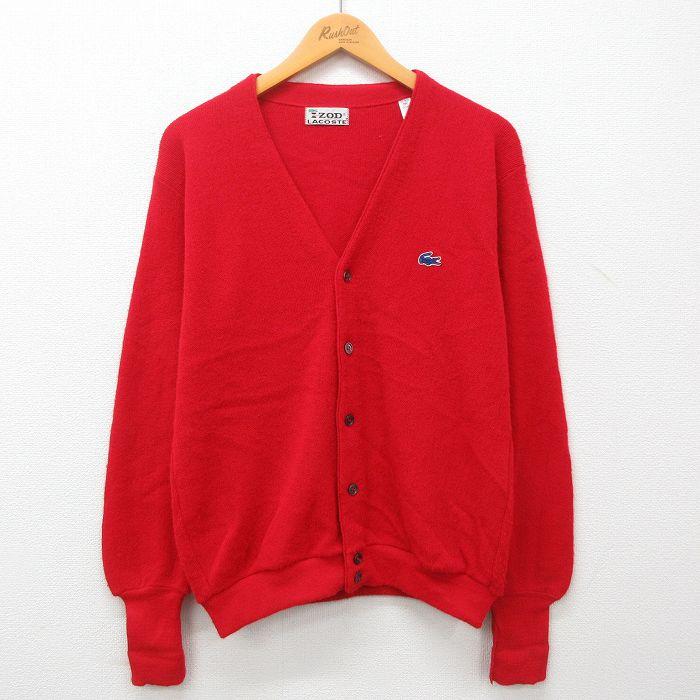 L/古着 IZOD ラコステ LACOSTE 長袖 ブランド ニット カーディガン