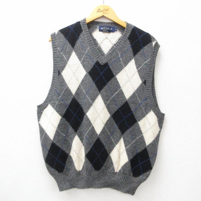 L/古着 ラルフローレン ポロゴルフ ニット ベスト メンズ 90s  