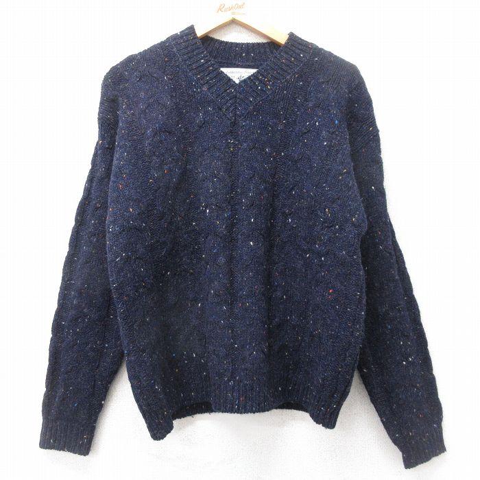 GAP（ギャップ） M/古着 長袖 ケーブル セーター メンズ 00s ウール V