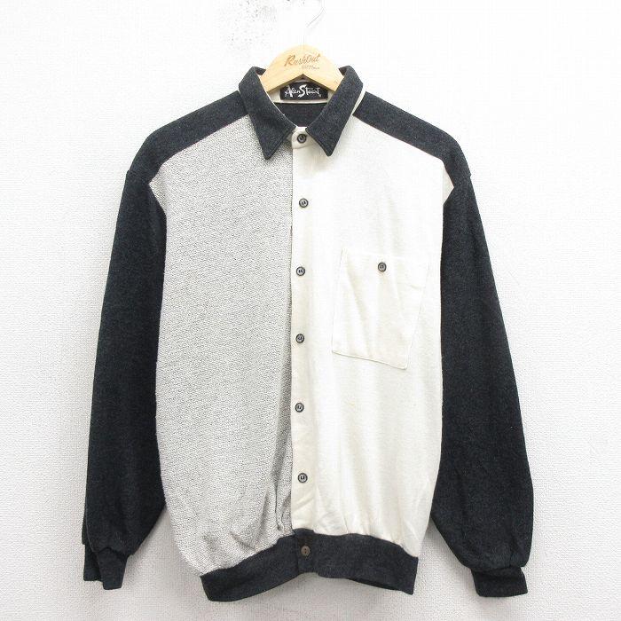 GCDS ジーシーディーエス カーディガン メンズ 【古着】【中古】 L/古着 長袖 ニット カーディガン メンズ 90年代 90s マルチカラー USA