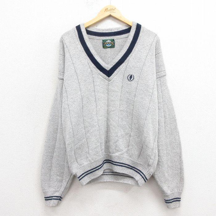 L/古着 ジャンセン 長袖 チルデン セーター メンズ 90年代 90s Vネック