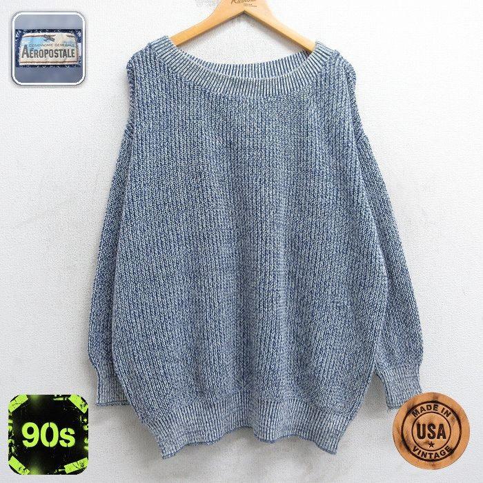 50%OFF】XL/古着 エアロポステール 長袖 セーター メンズ 90年代 90s 