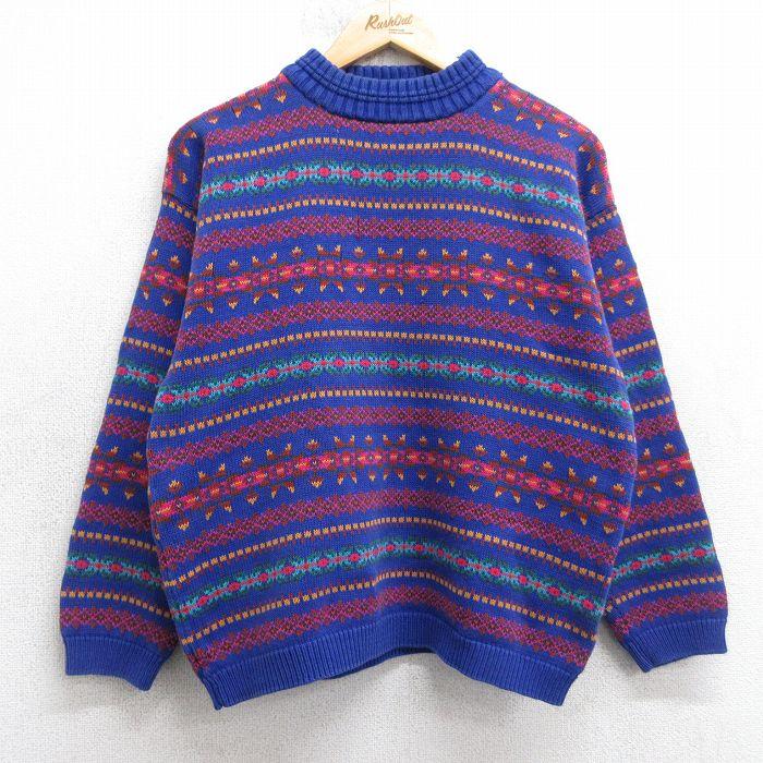 M/古着 エディーバウアー 長袖 セーター メンズ 90年代 90s フェア