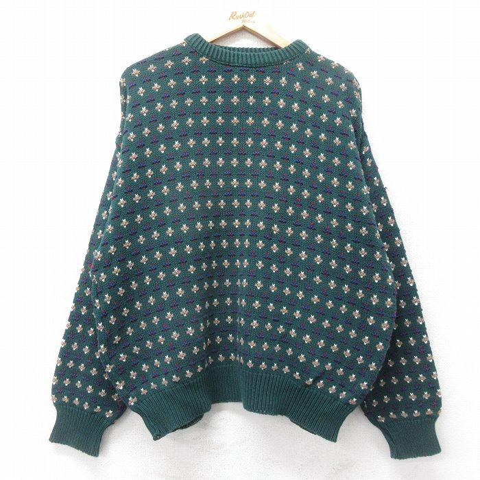 XL/古着 エディーバウアー 長袖 セーター メンズ 90年代 90s コットン