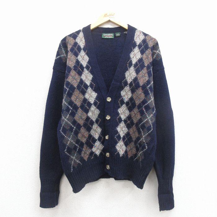 20%OFF】L/古着 長袖 ニット カーディガン メンズ 90年代 90s 