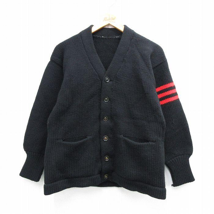 S/古着 長袖 ビンテージ ニット カーディガン メンズ 50年代 50s