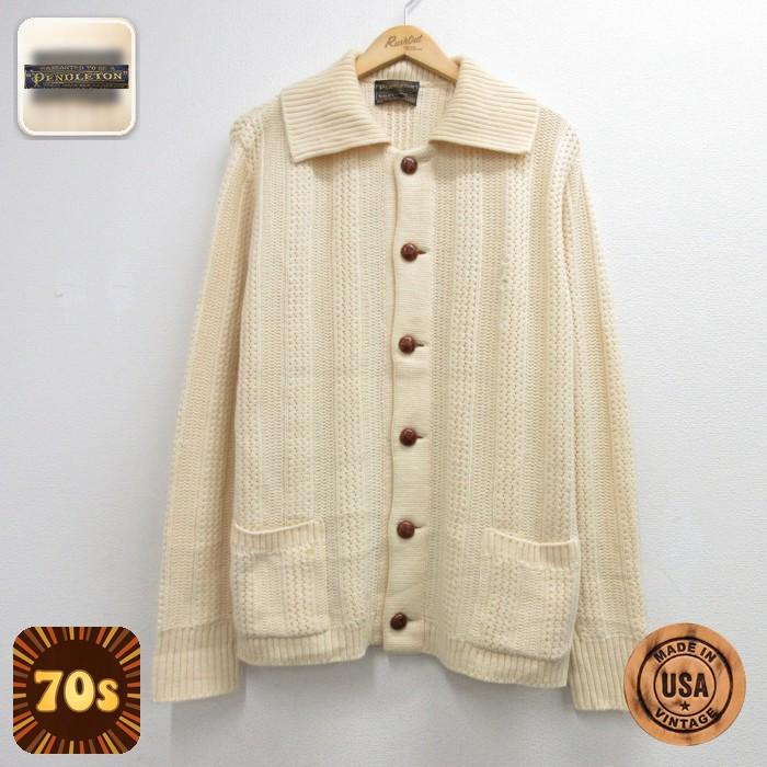 L/古着 ペンドルトン PENDLETON 長袖 セーター メンズ 70年代 70s SIR