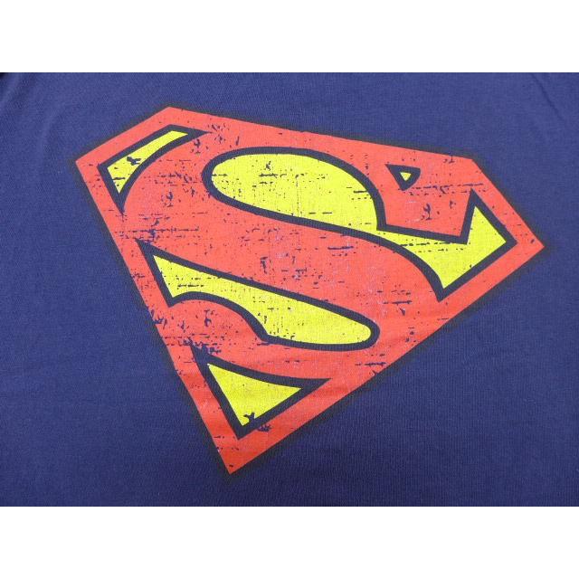 L 古着 Tシャツ Dcコミックス スーパーマン 紺 18jun19 中古 メンズ 半袖 Ts 古着屋rushout 通販 Yahoo ショッピング