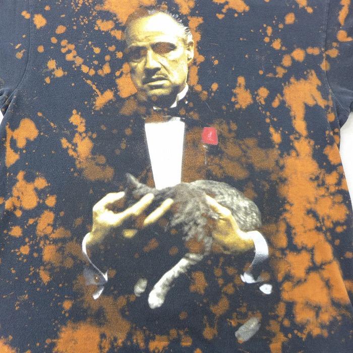 L 古着 半袖 Tシャツ 映画 ゴッドファーザー マーロンブランド コットン クルーネック 黒他 ブラック ブリーチ加工 jul28 中古 メンズ Ts 古着屋rushout 通販 Yahoo ショッピング