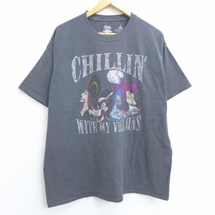 Xl 古着 半袖 Tシャツ ヘインズ Hanes ディズニー Disney フック船長 ジャフィー ハデス 大きいサイズ クルーネック 濃グレー jul30 中古 メンズ Ts 古着屋rushout 通販 Yahoo ショッピング