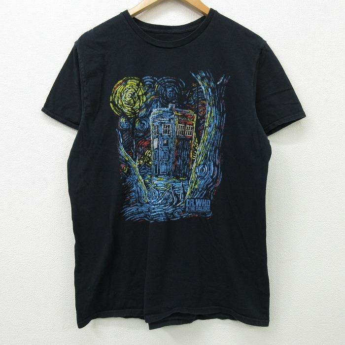 L/古着 半袖 Tシャツ ドラマ ドクターフー ダーレク クルーネック 黒