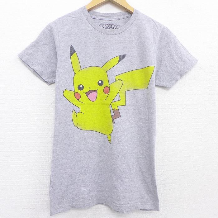 M 古着 半袖 Tシャツ メンズ アニメ ポケットモンスター ポケモン ピカチュウ クルーネック グレー 霜降り 21jun16 中古 Ts 古着屋rushout 通販 Yahoo ショッピング