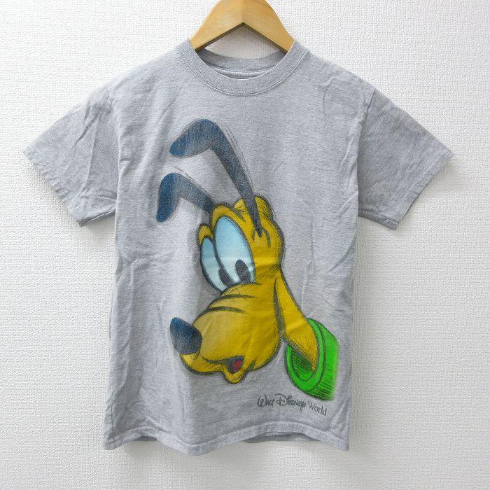 Xs 古着 ヘインズ Hanes 半袖 Tシャツ キッズ ボーイズ 子供服 ディズニー Disney プルート 両面プリント クルーネック グレー 霜降り 21jul21 中古 メンズ Ts 古着屋rushout 通販 Yahoo ショッピング