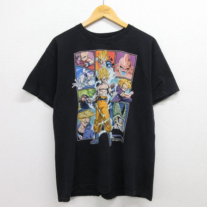 L/古着 半袖 Tシャツ メンズ ドラゴンボールZ 孫悟空 ベジータ 