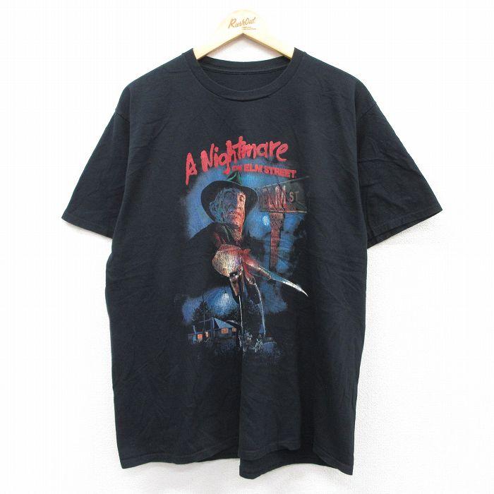 20%OFF】XL/古着 半袖 Tシャツ メンズ ホラー映画 エルム街の悪夢