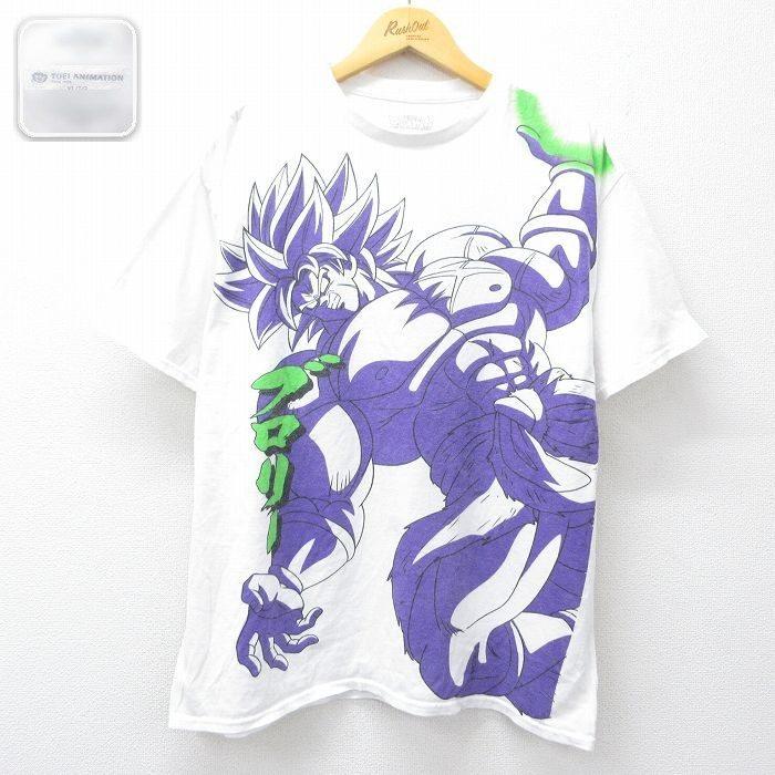 XL/古着 半袖 Tシャツ メンズ アニメ ドラゴンボール ブロリー