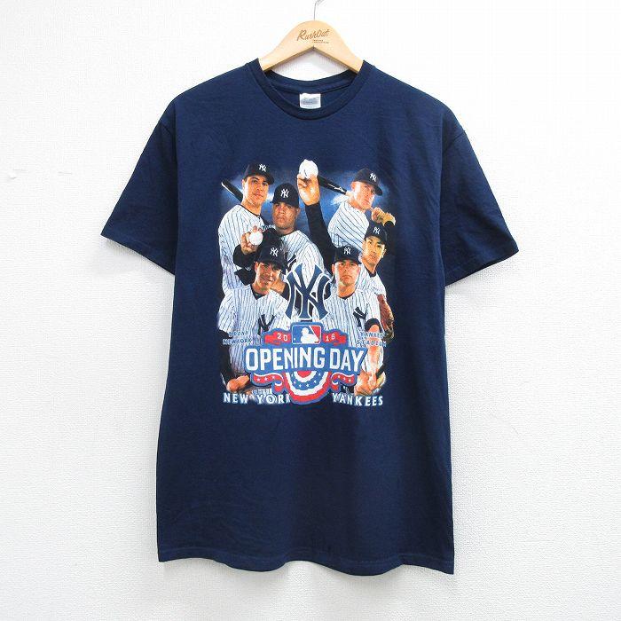 L/古着 半袖 Tシャツ メンズ MLB ニューヨークヤンキース 田中将大