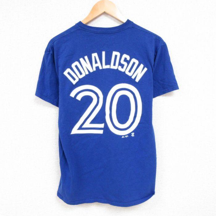 M/古着 マジェスティック 半袖 Tシャツ メンズ MLB トロントブルー  
