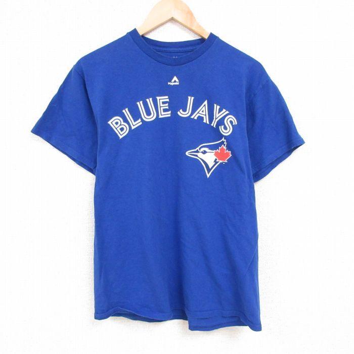 M/古着 マジェスティック 半袖 Tシャツ メンズ MLB トロントブルー  