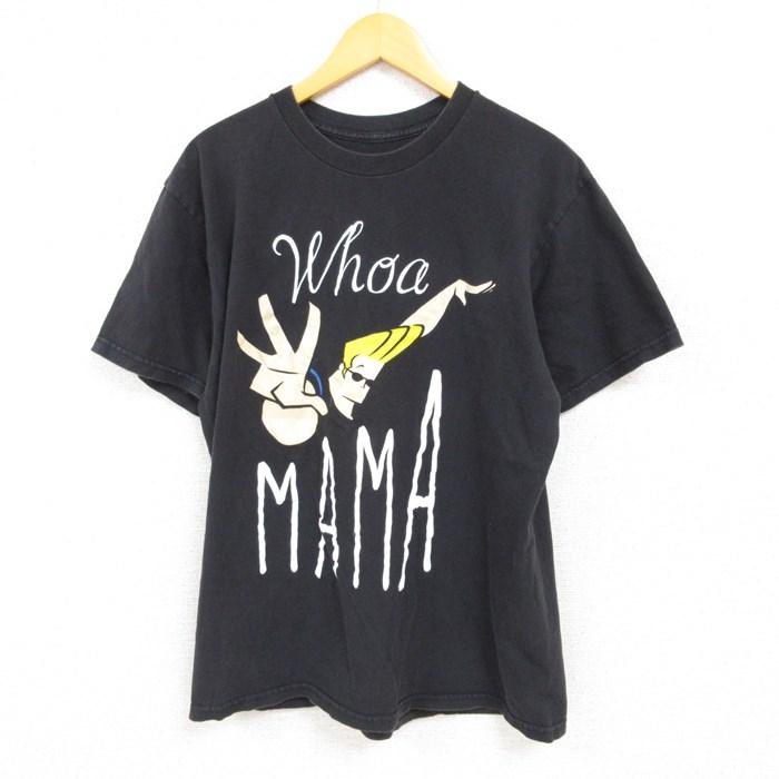 L/古着 半袖 Tシャツ メンズ アニメ ジョニーブラボー コットン クルー 