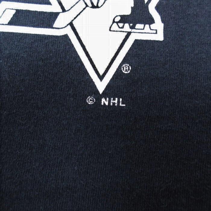 XL/古着 半袖 Tシャツ メンズ NHL ピッツバーグペンギンズ 大きいサイズ コットン クルーネック 黒 ブラック アイスホッケー 23jul17｜furugiyarushout｜03